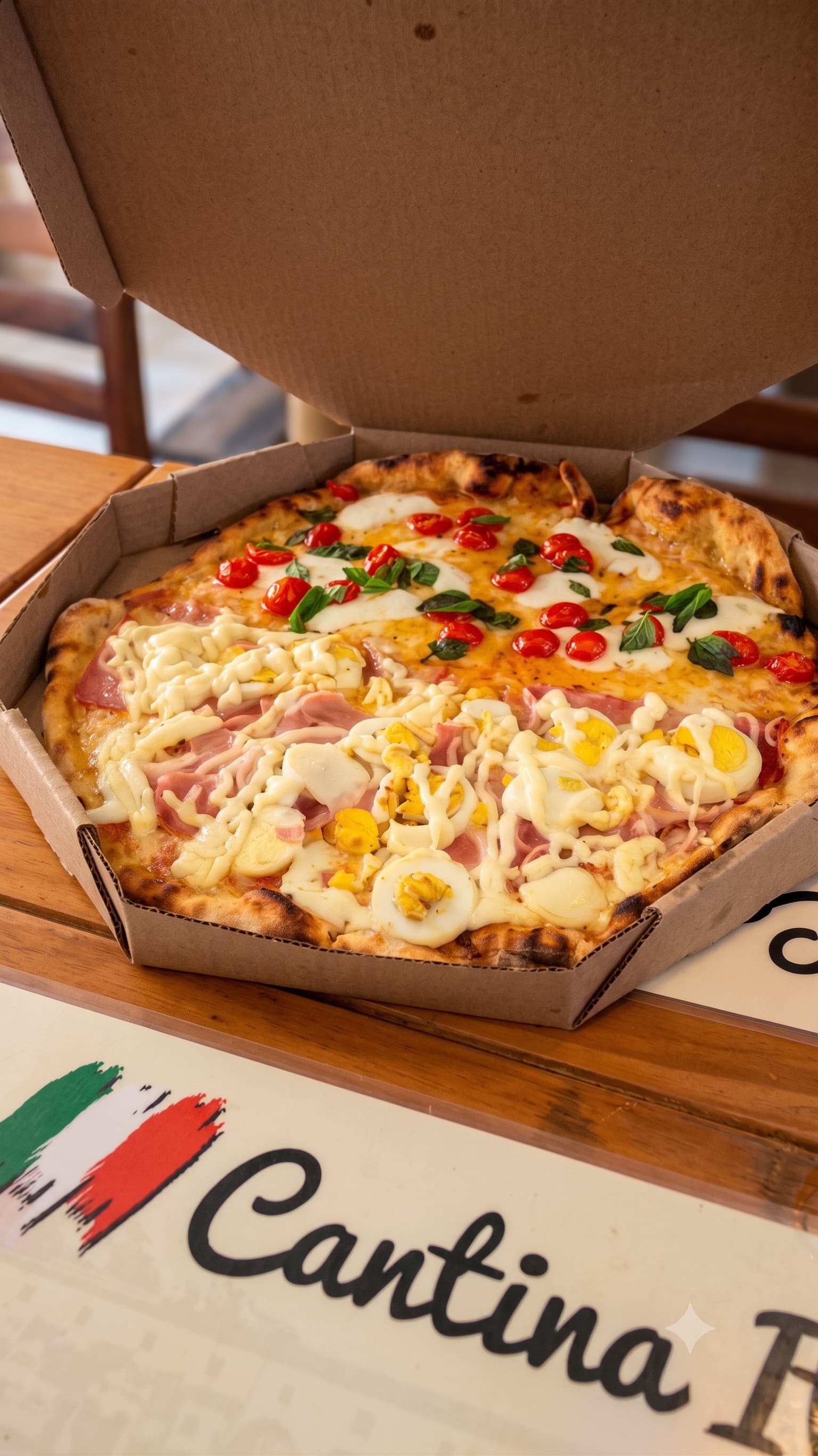 Pizza artesanal Cantina Itália 5